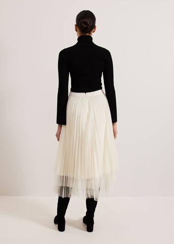 Phase Eight Lila Tulle Skirts White Australia | VK0841256